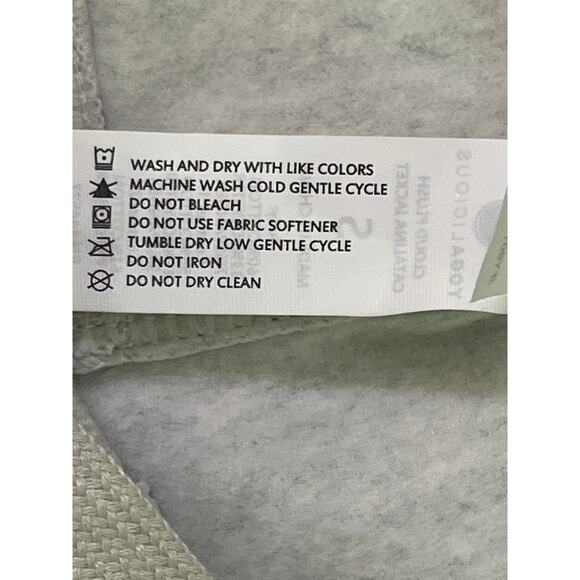 Yogalicious Cloud Plush Catalina Jacket Light Gray Zip Hoodie Size S Cozy - Picture 7 of 9